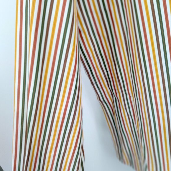 Faconnable Women's XL Striped Button Down Shirt Long Sleeve Cotton Made in USA - Picture 7 of 8